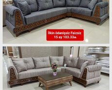 Sifarişlə künc divanlar İlkin ödənişsiz Faizsiz 34