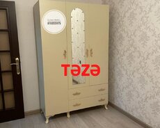 Şifonyer, Açılan, 3 qapılı, Güzgülü, Yeni