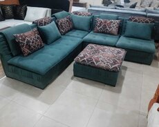 Mavi reng künc divan