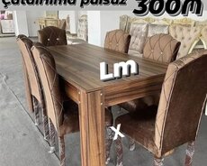 Masa dəsti* *masa +6 Stull * Masa bağlı: 90×1.60+6stu