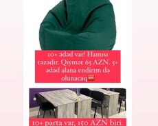 Kurslarda istifadə edilən ofis mebeli satılır