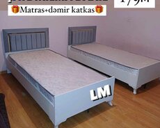 Tək neferlik çarpayı+matras hediyye