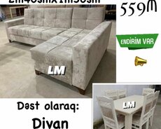 Divan + Masa dəsti