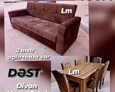 Divan + Masa dəsti