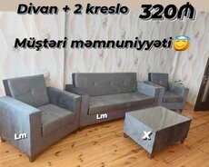 Divan + 2 kreslo