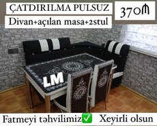 mətbəx üçün divan+masa desti