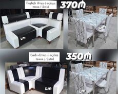 Kuxna üçün divanve stol desti