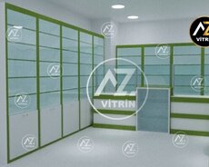 Aptek vitrin və rəflərin yığılması