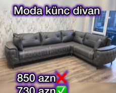 Moda künc divan boz reng endirim