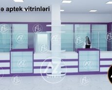 Aptek vitrinlərin yığılması