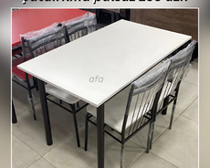 Restoran, kafe, bağ, mətbəx üçün ağ masa destleri