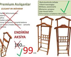 Asılqan Təbii ağacdan Paltar asılqanı.Ofis üçün asılqan