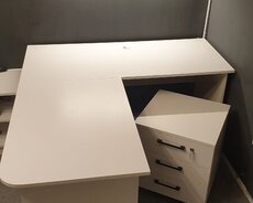kompüter masasi, dolab, isiqli ref