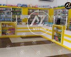 Aptek vitrin mebeli yığılması