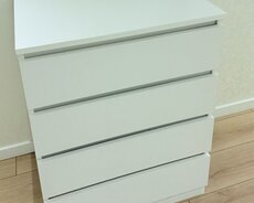Minimalist, ag 4 çəkməcəli komod satılı komod
