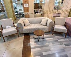 divan kreslo desti krem mebel