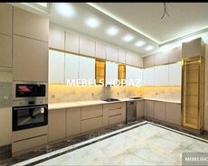 Laminat, akril və membran, və boya Mətbəx mebelleri