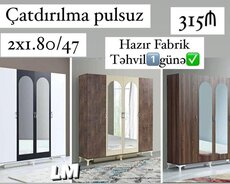 Dörd qapılı dolablar Fabrik istehsalı