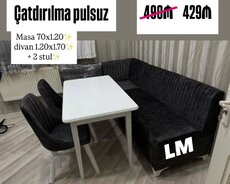 Mətbəx üçün divan+masa dəstləri