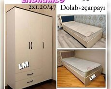 1 Dolab + 2 çarpayı