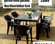 Yeni Plastik masa dəsti