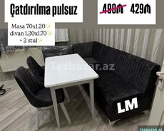 Mətbəx üçün divan+masa dəstləri