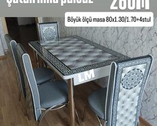 Üstü şüşə masa dəstləri