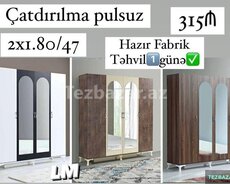 Dörd qapılı dolablar Fabrik istehsalı