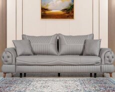 roma divan yenidir bazalı acilan model boz divan