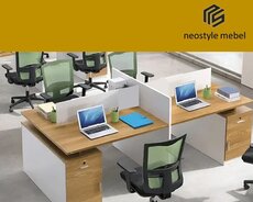 4 nəfərlik işçi masası