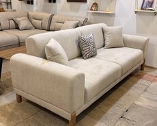 Modern krem divan tek divan modeli