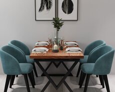 Loft üslubunda stol və stullar sifarişlə hazırlanır