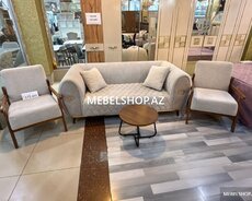 divan kreslo desti krem mebel