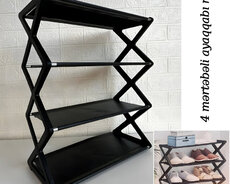 4 mərtəbəli ayaqqabı rəfi