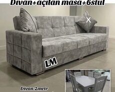 Divan + Masa dəsti