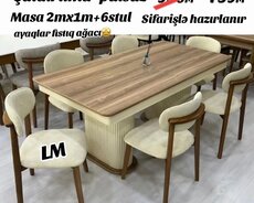 Möhtəşəm masa dəstleri fıstıq ayaqli