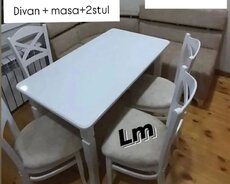 Divan + masa+2stul